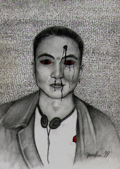 A morbid self-portrait from my teenage years.